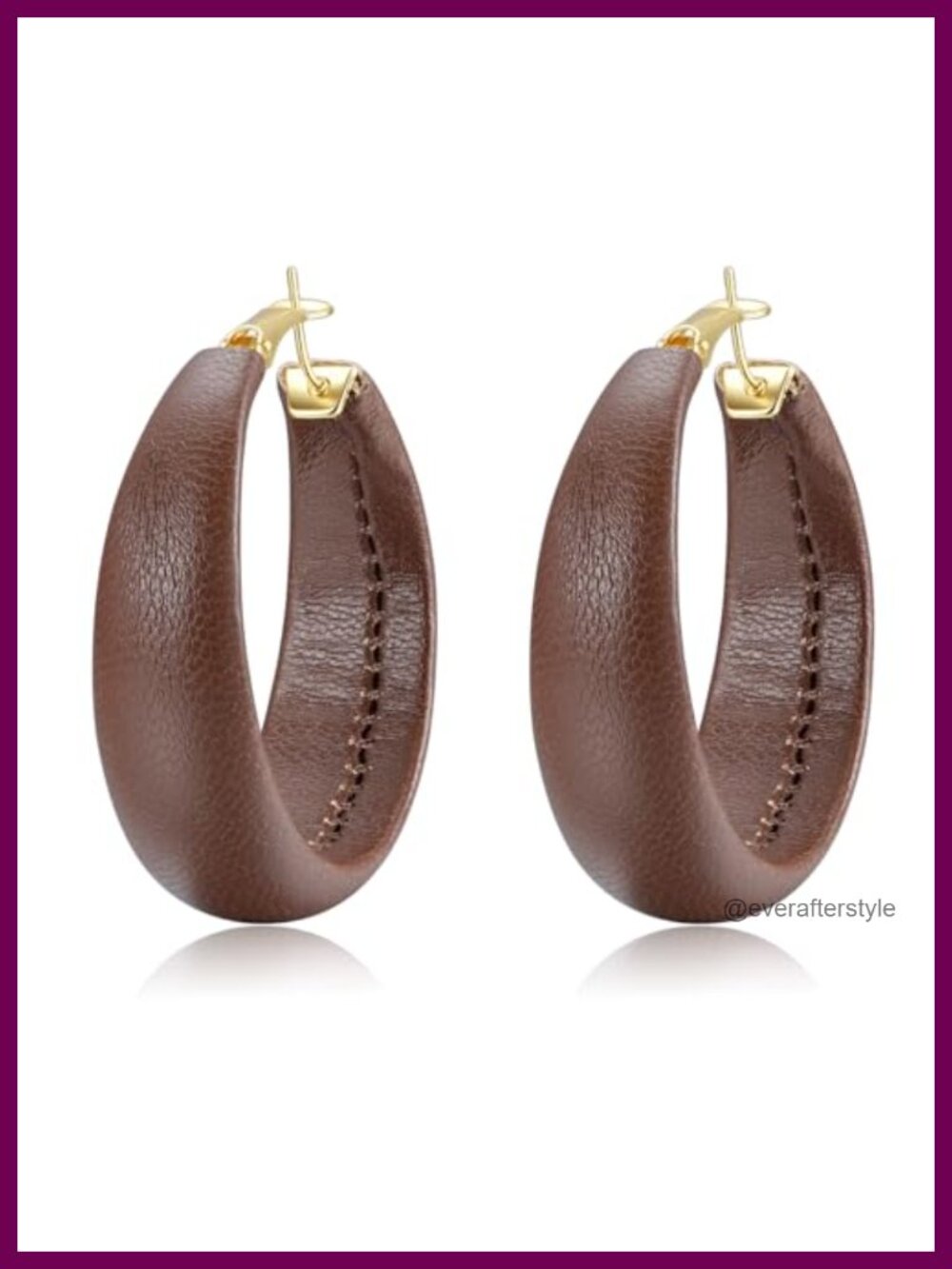 Handmade Chunky Leather Stud Earrings with 925 Sterling Silver Posts